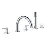 Grohe Atrio 25274000 5-Hole 2-Handle Deck Mount Roman Tub Faucet with 1.75 GPM Hand Shower in Grohe Chrome