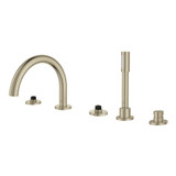 Grohe Atrio 25274EN0 5-Hole 2-Handle Deck Mount Roman Tub Faucet with 1.75 GPM Hand Shower in Grohe Brushed Nickel