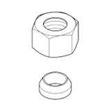 Grohe Repair Parts 12914000 Compression Union (3/8") in Grohe Chrome