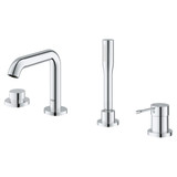 Grohe Essence 1957800A 4-Hole Single-Handle Deck Mount Roman Tub Faucet with 1.75 GPM Hand Shower in Chrome