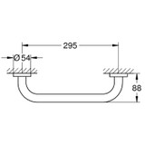 Grohe Essentials 40421A01 12" Grab Bar in Grohe Hard Graphite