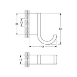 Grohe Selection 41039A00 Robe Hook in Grohe Hard Graphite