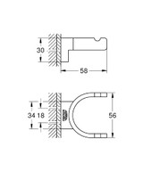 Grohe Selection 41049A00 Robe Hook in Grohe Hard Graphite