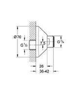 Grohe Repair Parts 12075000 S-Union in Grohe Chrome