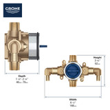 Grohe Grohsafe 35115000 Pressure Balance Rough-In Valve