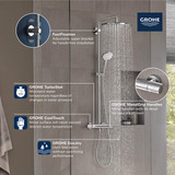 Grohe Euphoria 26726EN0 310 CoolTouch Thermostatic Shower System, 1.75gpm in Grohe Brushed Nickel