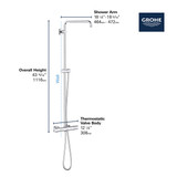 Grohe Euphoria 26728000 CoolTouch Thermostatic Shower System in Grohe Chrome