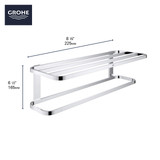 Grohe Selection 41066GN0 Towel Rack in Grohe Brushed Cool Sunrise