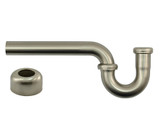 Mountain Plumbing MT3140/BRS 1-1/4" P-Trap - Traditional Style with High Box Flange in Brushed Stainless Steel Finish