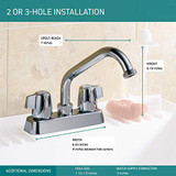 Peerless P299232 Core: Two Handle Laundry Faucet Without PopUp: Chrome