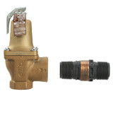 Watts 0382008 Series 740-030 Hot Water Boiler Relief Valve, 3/4" Raised Seat