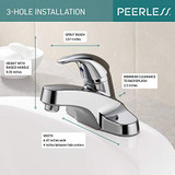 Peerless Core P131LF Single Handle Bathroom Faucet in Chrome Finish