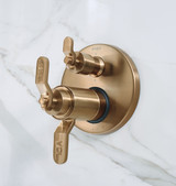 Brizo T75635-GLLHP Litze TEMPASSURE THERMOSTATIC VALVE WITH 6-FUNCTION DIVERTER TRIM - Less Handles: Luxe Gold