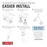 Delta Foundations B501LF Single Handle Centerset Bathroom Faucet in Chrome Finish