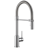 Delta Trinsic Single-Handle Pull-Down Spring Kitchen Faucet in Chrome Finish - 9659-DST