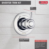 Delta 3-Setting 2-Port Diverter Trim