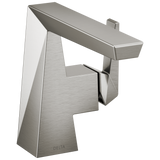 Delta Trillian Single Handle Bathroom Faucet with Metal Drain & Pop Up in Lumicoat Stainless Finish - 543-SS-PR-MPU-DST