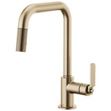 Brizo Litze 63054LF-PC Pull-Down Faucet with Square Spout and Industrial Handle Chrome