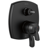 Delta Stryke 17 Series Integrated Diverter Trim with Three Function Diverter Less Diverter Handle in Matte Black Finish - T27876-BLLHP