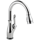 Delta Leland Single Handle Pull-Down Kitchen Faucet with Touch2O & ShieldSpray Technologies in Chrome Finish - 9178T-DST