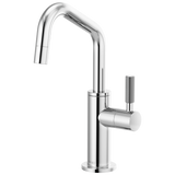 Brizo Litze Beverage Faucet with Angled Spout & Knurled Handle in Chrome Finish - 61363LF-C-PC