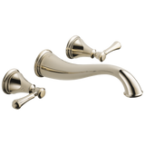 Delta Cassidy Two Handle Wall Mount Bathroom Faucet Trim in Polished Nickel Finish - T3597LF-PNWL