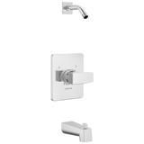 Delta Modern Monitor 14 Series Square Tub & Shower Trim - Less Head in Chrome Finish - T14467-LHD-PP