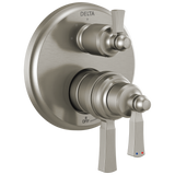 Delta Dorval Traditional 2-Handle Monitor 17T Series Valve Trim with 6 Setting Diverter in Stainless Finish - T27T956-SS