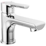 Peerless Faucets Flute Single Top Handle Lavatory Faucet with Metal Push Pop Up in Chrome Finish - P1512LF-M-0.5
