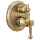 Delta Cassidy Traditional Two-Handle Monitor 14 Series Valve Trim with 6-Setting Integrated Diverter in Champagne Bronze Finish - T24997-CZ