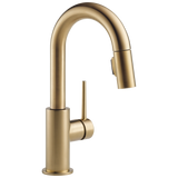 Delta Trinsic Single Handle Pull-Down Bar/Prep Kitchen Limited Swivel in Champagne Bronze Finish - 9959-CZLS-DST
