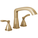 Delta Stryke Three Hole Roman Tub Trim with Lever Handles in Champagne Bronze Finish - T2776-CZ