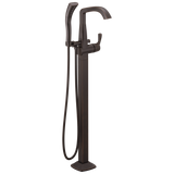 Delta Stryke Single Handle Floor Mount Tub Filler Trim with Lever Handles in Venetian Bronze Finish - T4776-RBFL