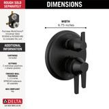 Delta Galeon 17S Integrated Diverter Trim - 3 Setting