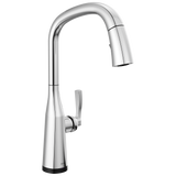 Delta Stryke Single Handle Pull Down Kitchen Faucet with Touch 2O Technology in Lumicoat Chrome Finish - 9176T-PR-DST