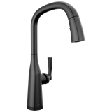 Delta Stryke Single Handle Pull Down Kitchen Faucet with Touch 2O Technology in Matte Black Finish - 9176T-BL-DST