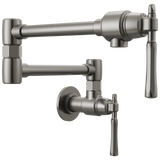 Brizo The Tulham Kitchen Wall Mount Pot Filler in Luxe Steel Finish - 62858LF-SL