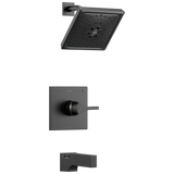 Delta Zura Monitor 14 Series H2OKinetic Tub & Shower Trim in Matte Black Finish - T14474-BL