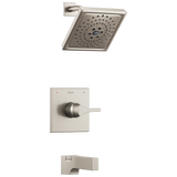 Delta Zura Monitor 14 Series H2OKinetic Tub & Shower Trim in Stainless Finish - T14474-SS