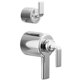 Brizo Allaria TempAssure Thermostatic Valve Trim with Integrated Diverter Trim Twist Lever Handle Kit in Chrome Finish - HL7567-PC