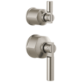 Brizo Invari Pressure Balance Valve with Integrated Diverter Trim Lever Handle Kit in Luxe Nickel Finish - HL75P76-NK