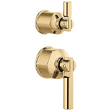 Brizo Invari Pressure Balance Valve with Integrated Diverter Trim Lever Handle Kit in Polished Gold Finish - HL75P76-PG