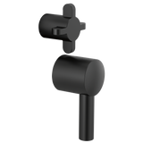 Brizo Odin Pressure Balance Integrated Trim Cross Handles in Matte Black Finish - HX75P75-BL