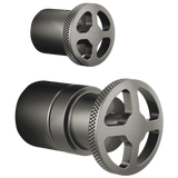 Brizo Litze Pressure Balance Valve with Integrated Diverter Trim Wheel Handle Kit in Luxe Steel Finish - HW75P32-SL