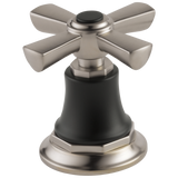 Brizo Rook Roman Tub Faucet Cross Handle Kit in Luxe Nickel  /Matte Black Finish - HX661-NKBL