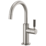 Brizo Litze Beverage Faucet with Arc Spout & Knurled Handle in Stainless Finish - 61343LF-C-SS