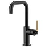 Brizo Litze 61053LF-GL Bar Faucet with Square Spout and Knurled Handle Luxe Gold