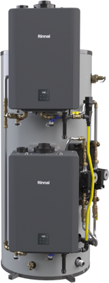 Rinnai CHS HCX Series 398,000 BTU Indoor Natural Gas Vertical Hybrid Water System with 119 Gallon ASME Certified Tanks - CHS398100HCXVAIN