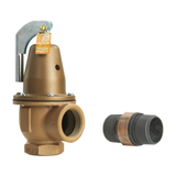 Watts 1-1/4" 740 Iron Boiler Pressure Relief Valve, 50 psi, Expanded Outlets, Discharge Line Flood Sensor Included - F383310