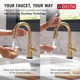 Delta Trinsic Touch2O Bar / Prep Faucet with Touchless Technology in Champagne Bronze - 9959TL-CZ-DST